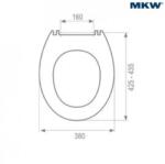 MKW kadett wc-tető classic plastic zsanérral