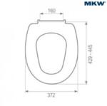 MKW gama wc-tető classic plastic, zsanérral