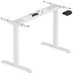 LVN System Óriás asztalokhoz | Állítható szélességű elektromos íróasztal láb dupla motorral, nagy teherbírással, ülő-/állómunkához memória funkció +USB fehér LVN System Control Pro LV0665 (LV0665)