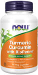 NOW Curcumină de curcumină turmerică + BioPerine - Turmeric Curcumin + BioPerine (90 Capsule Vegetale)