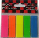 EVO Jelölőcímke műanyag 12, 7x44mm, 5 neon szín 5x20 db EVOFFICE (EV6D04) - web24
