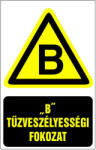 " b" tűzveszélyességi fokozat, 16x25cm / Öntapadós vinil