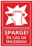  Indicator Sparge in caz de incendiu, 105x148mm IIA6SCI
