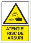  Indicator Atentie risc de arsuri, 105x148mm IAA6ARA