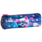 DERFORM Cleo és Frank cicás henger alakú tolltartó - sötétkék (PTCF43) (PTCF43)