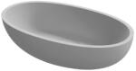 RIHO Escala Solid Surface pultra ültethető ovális mosdó, csaplyuk nélkül, 55x32x15cm, Matt Antracit W030001080 (W030001080)
