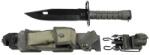 MFH Baionetă MFH M9, mâner de plastic, carcasă, verde OD