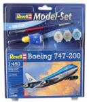 Revell Boeing 747-200 1: 450 makett készlet festékkel és kiegészítőkkel (63999) (63999)