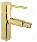 FERRO Fiesta Bright Gold egykaros bidé / bide / bidet csaptelep, design / dizájn, különleges, formatervezett, automata lefolyóval, fényes arany színű kivitel, BFI6G