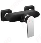 FERRO Algeo Square Black / Chrome fali egykaros zuhanycsaptelep / zuhany csaptelep, fekete - króm színű, BAQ7BLC