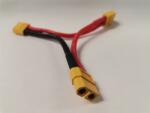  XT60 2 akkut sorba kötő kábel 12AWG, 10cm (FD-W232)