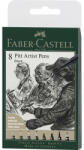 Faber-Castell AG Művészfilc Készlet Pitt Fude Hard 199 Fekete 8 Darab/Készlet (ST167158)