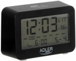 Adler Ceas desteptator, Adler 3 alarme, 2 x AA, Negru (AD1196B)