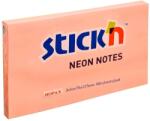 STICK'N Notes autoadeziv 76x127 mm, 100 file/set, corai neon, STICK'N (HO-21170)