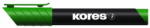 Kores Marker permanent, varf rotund 3mm, verde, KORES (KO20935)