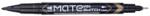 Deli Marker permanent cu 2 capete, negru, DELI Mate (DLEU10420)