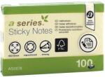 A-SERIES Notite autoadezive 50x75 mm, 100 file/set, galben, A-SERIES (AY000804)