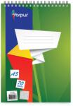 FORPUS Blocnotes cu spira A5, 70 file, dictando, FORPUS (FO42302)