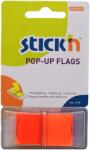 STICK'N Film index autoadeziv 45x25 mm, 50 file/set, cu dispenser, portocaliu, STICK'N (HO-26012)