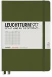 Leuchtturum1917 Caiet cu elastic A5, 125 file, matematica LEUCHTTURM1917 - Verde army (LT348102)