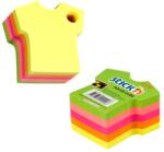 STICK'N Stick notes cub color, 70x70 mm, tricou, 5 culori neon STICK'N (HO-21400)