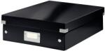 LEITZ Cutie organizare medie, 280x100x370 mm, carton, negru, LEITZ WOW Click&Store (LZ60580095)