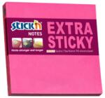 STICK'N Notes autoadeziv extra-sticky 76x76 mm, 90 file, magenta, STICK'N Neon (HO-21671)