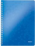 Leitz Caiet cu spirala A4, 80 file, dictando, albastru, LEITZ WOW (LZ46370036)