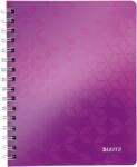 Leitz Caiet cu spirala A5, 80 file, dictando, mov, LEITZ WOW (LZ46390062)