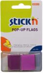 STICK'N Film index autoadeziv 45x25 mm, 50 file/set, cu dispenser, mov, STICK'N (HO-26014)