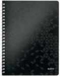 Leitz Caiet cu spirala A4, 80 file, dictando, negru, LEITZ WOW (LZ46370095)