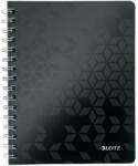 Leitz Caiet cu spirala A5, 80 file, dictando, negru, LEITZ WOW (LZ46390095)