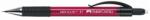 Faber-Castell Creion mecanic, 0.7 mm, cu grip, rosu, FABER-CASTELL Grip 1375 (FC137721) - gooffice