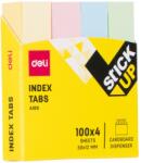 Deli Stick index hartie, 50x12mm, 400 file, 4 culori, DELI (DLEA10902)