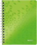 Leitz Caiet cu spirala A5, 80 file, dictando, verde, LEITZ WOW (LZ46390054)