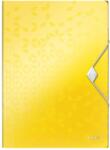 Leitz Mapa plastic cu elastic, A4, galben, LEITZ WOW (L-45990016)