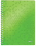 Leitz Caiet cu spirala A4, 80 file, dictando, verde, LEITZ WOW (LZ46370054)