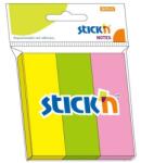 STICK'N Stick index hartie, 76x25 mm, 3 x 50 file/set, STICK'N Neon (HO-21129)