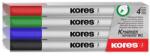 Kores Marker whiteboard, varf rotund 1.0 mm, 4 buc/set, KORES (KO22840)