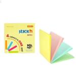 STICK'N Notes autoadeziv 76x76 mm, 100 file, 4 culori pastel, STICK'N Magic (HO-21574)