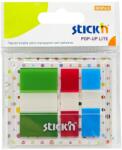 STICK'N Film index autoadeziv, 45x12 mm + 45x25 mm transparent neon, STICK'N Pop-up Lite (HO-21654)