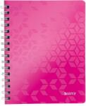Leitz Caiet cu spirala A5, 80 file, matematica, roz, LEITZ WOW (LZ46410023)