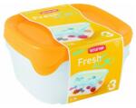 Keter Ételtartó doboz szett CURVER Fresh&Go szögletes műanyag 3 db-os 3x0, 8L sárga (08559-007-00)