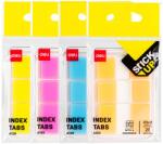 Deli Index adeziv plastic diverse culori, cu dispenser 2 x 38 x 18 si 1 x 38 x 25 mm , 20 file DELI (13996)