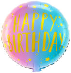 PartyPal Szülinapi fólia lufi 18" 45cm Happy Birthday (LUFI897117)