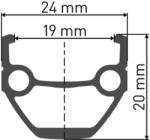 DT Swiss 535 V-fék 26/32 felni (RTT0XXRPS32S021129)