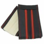 Alemarauto Husa volan piele negru cu rosu cu ac si ata rosie marime M (ALM 200716-4)