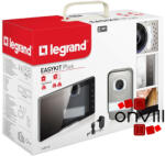Legrand 2 vezetékes EASYKIT Plus videó kaputelefon szett: színes videó (7''), bővíthető 1 lakásos, adapterrel, tükörhatású, Legrand 368910 (368910) - onvill