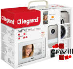 Legrand 2 vezetékes EASYKIT Wi-Fi videó kaputelefon szett: színes videó (7''), bővíthető 1 lakásos, DIN moduláris táppal, fehér360915 (360915) - onvill