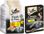 Sheba 6x50g Sheba Fresh & Fine pulyka & csirke nedves macskatáp+4x12g Creamy snack akciósan